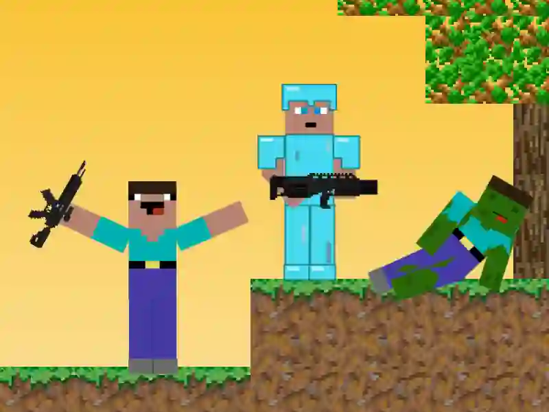Žaidimas Noob vs Pro: Zombie Apocalypse internete