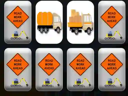 Žaidimas Work Trucks Memory internete