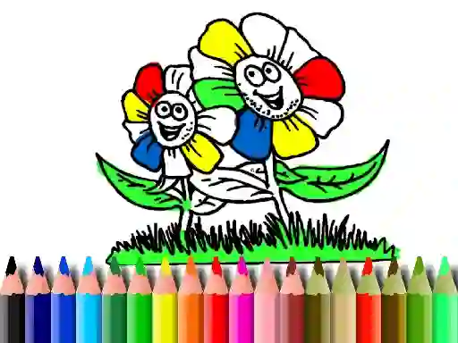 Žaidimas Back to School: Flowers Coloring internete
