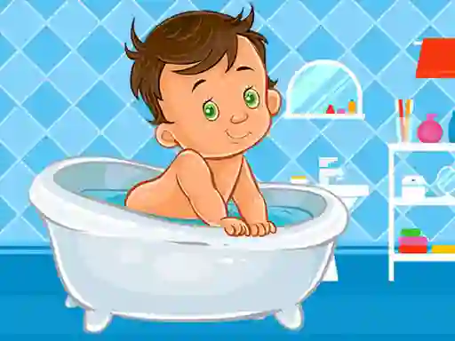 Žaidimas Baby Bath Jigsaw internete