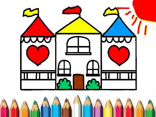 Žaidimas Back To School Coloring Book DOLL HOUS internete