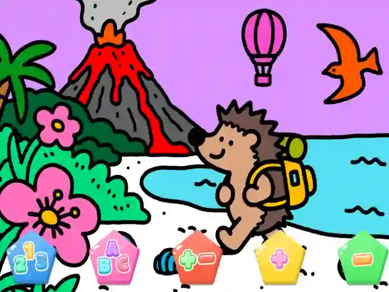 Žaidimas Color By Code Volcano Hedgehog internete