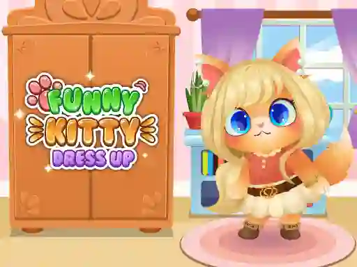 Žaidimas Funny Kitty Dress Up internete