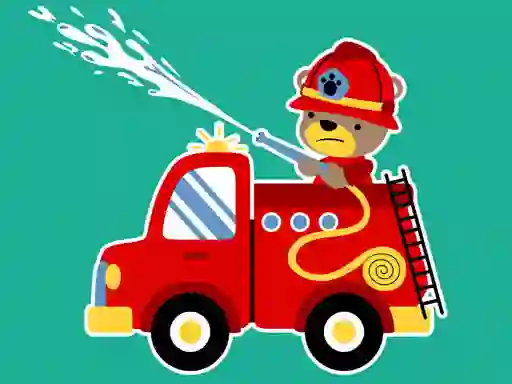 Žaidimas Animal Firetrucks Match 3 internete