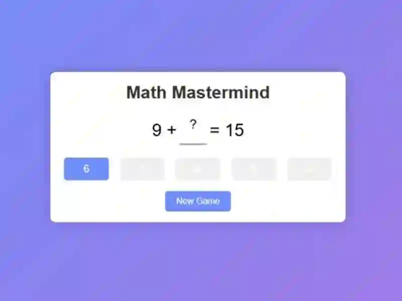 Žaidimas Math Mastermind internete