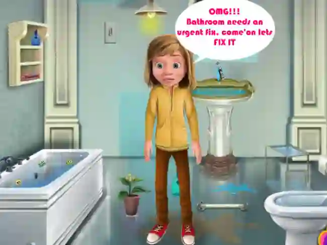 Žaidimas Riley Bathroom Cleaning internete