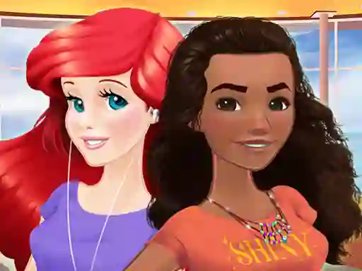 Žaidimas Ariel and Moana Princess on Vacation internete
