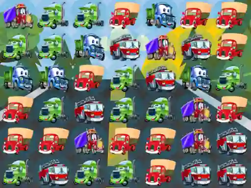 Žaidimas Cartoon Trucks Match 3 internete