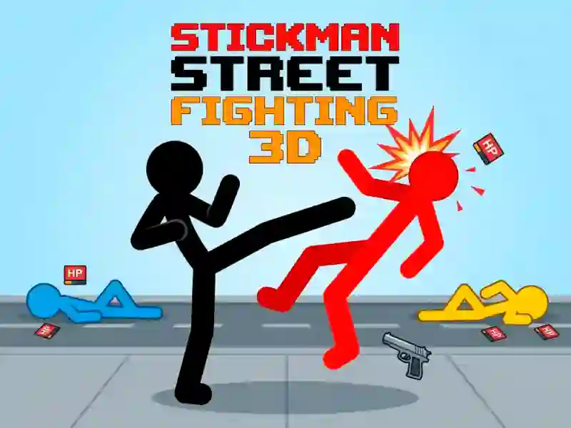 Žaidimas Stickman Street Fighting 3d internete