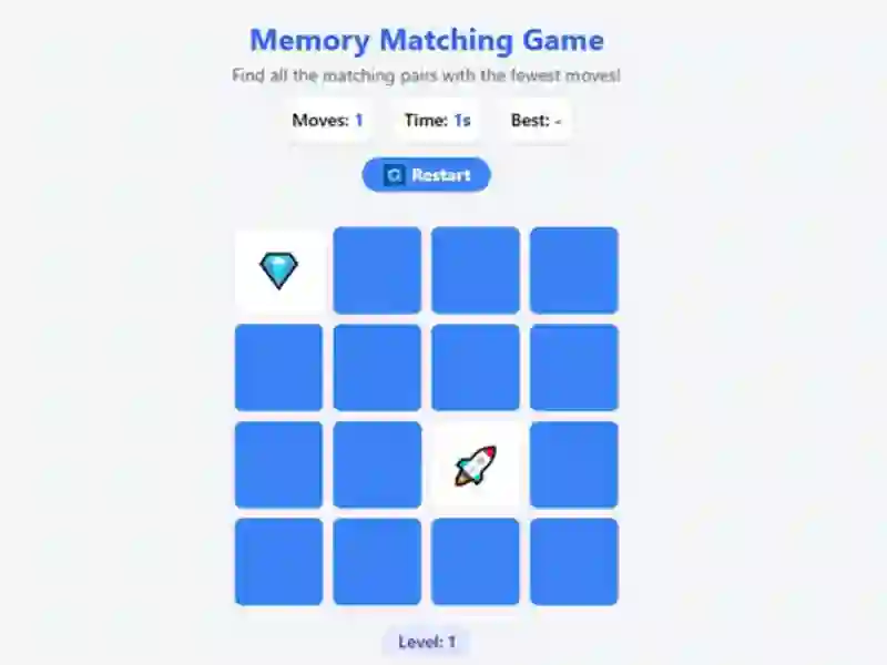 Žaidimas Memory Matching Game internete