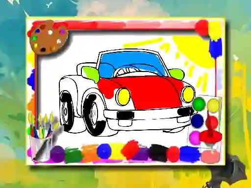 Žaidimas Cartoon Cars Coloring Book internete
