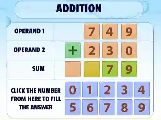 Žaidimas Addition Practice internete