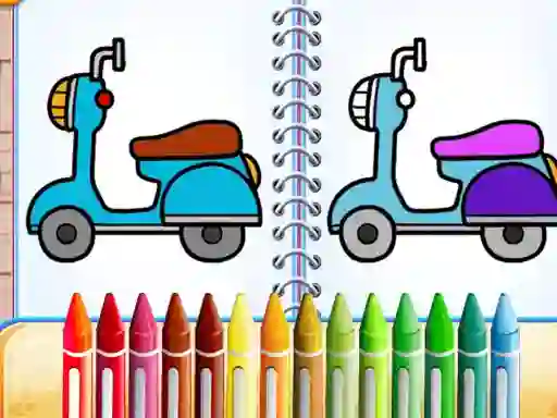 Žaidimas Cute Bike Coloring Book internete