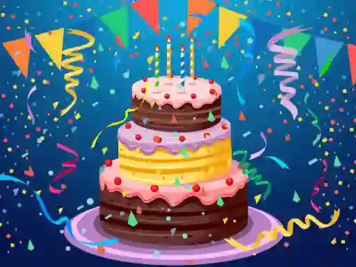Žaidimas Birthday cake puzzle internete