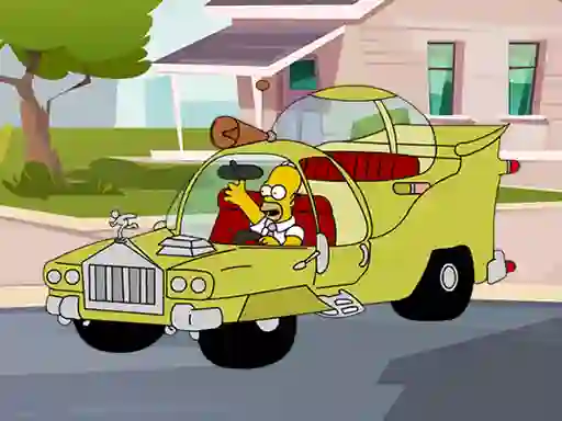 Žaidimas The Simpsons Car Jigsaw internete