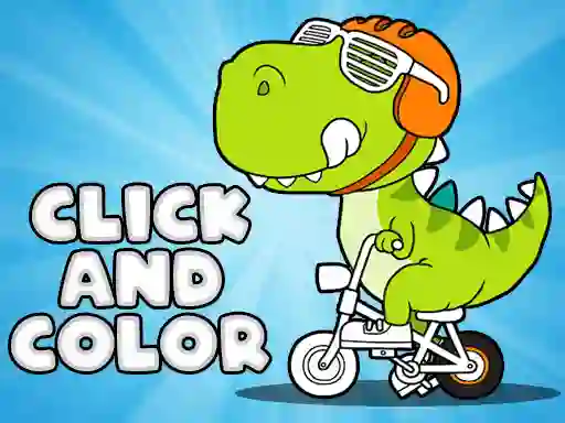 Žaidimas Click And Color Dinosaurs internete