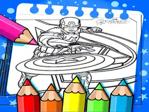 Žaidimas Captain America Coloring Book internete