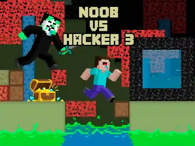 Žaidimas Noob vs Hacker internete