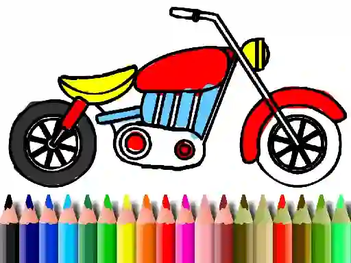 Žaidimas Back To School: Motorbike Coloring internete
