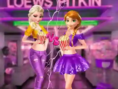 Žaidimas Ellie and Annie Movie Night internete