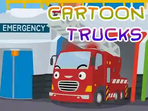 Žaidimas Cartoon Trucks Jigsaw internete