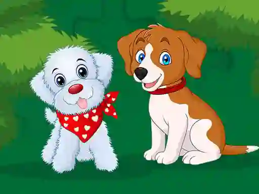 Žaidimas Cute Puppies Jigsaw internete