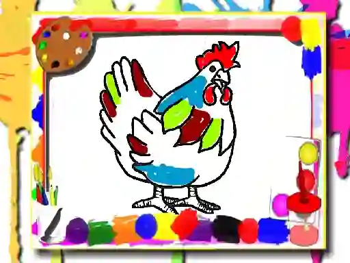 Žaidimas Chicken Coloring Book internete