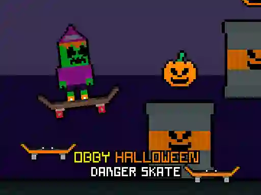 Žaidimas Obby Halloween Danger Skate internete
