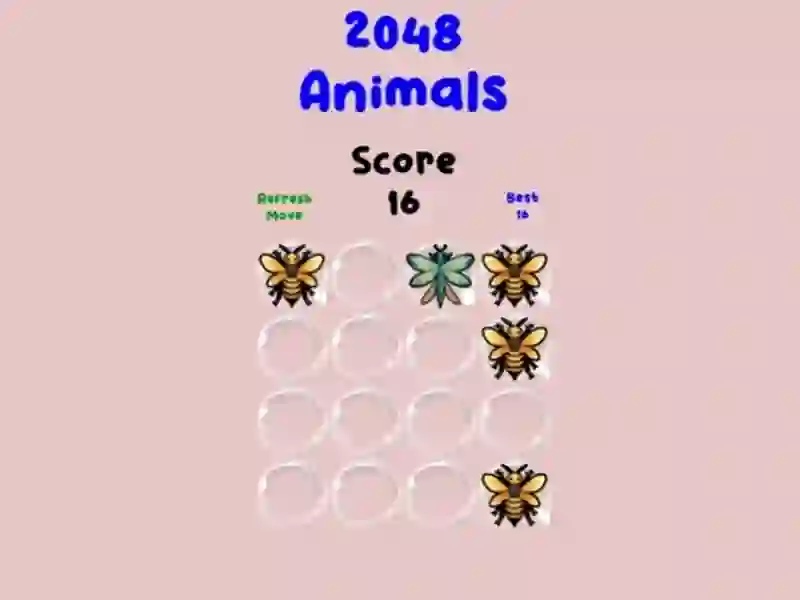 Žaidimas 2048 Animals internete