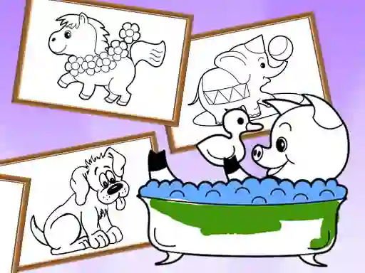 Žaidimas Cartoon Coloring for Kids Animals internete