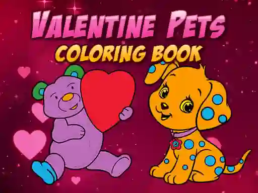 Žaidimas Valentine Pets Coloring Book internete
