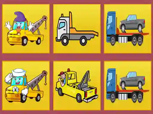 Žaidimas Tow Trucks Memory internete