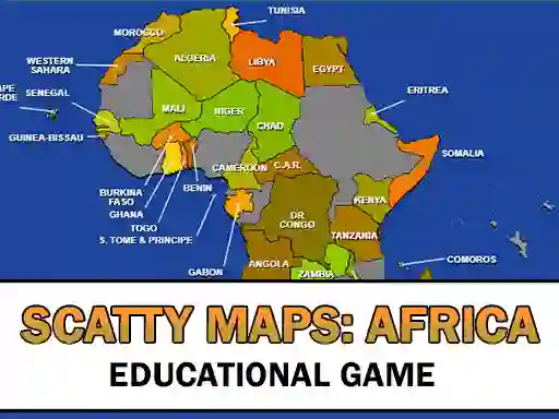 Žaidimas Scatty Maps Africa internete