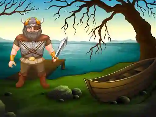 Žaidimas Viking Warrior Battle: Puzzle internete