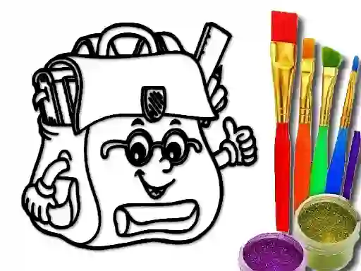 Žaidimas Back To School: School Bag Coloring Book internete
