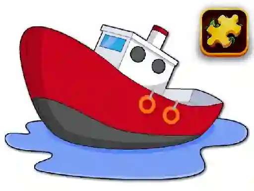 Žaidimas Cartoon Ship Puzzle internete