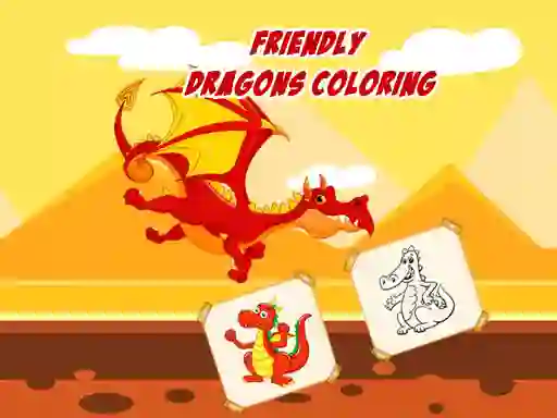 Žaidimas Friendly Dragons Coloring internete