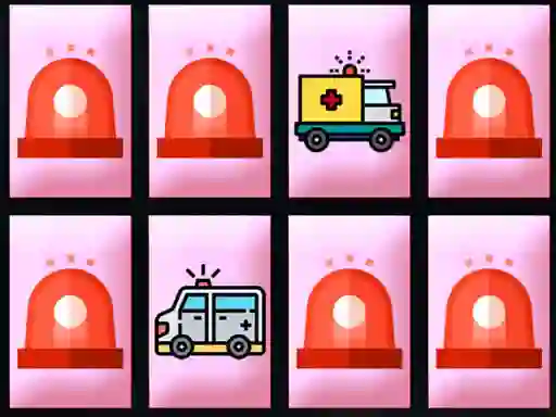 Žaidimas Ambulance Trucks Memory internete