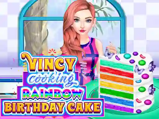 Žaidimas Vincy Cooking Rainbow Birthday Cake internete