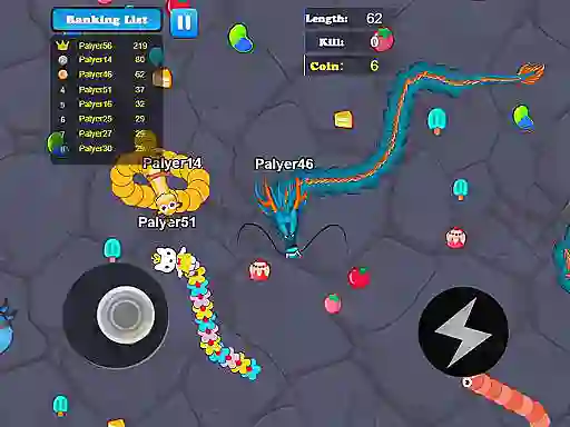 Žaidimas Greedy Snake Multiplayer Duel internete