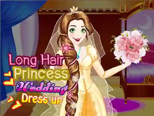 Žaidimas Long Hair Princess Wedding Dress up internete