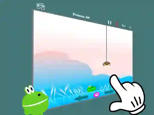 Žaidimas Hunt feed the frog 2 internete