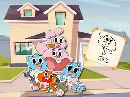 Žaidimas World Of Gumball Coloring Game internete