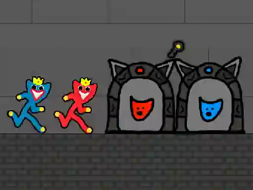 Žaidimas Red and Blue Stickman Huggy 2 internete