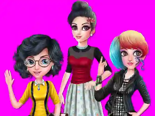 Žaidimas College Girl Squad Fashion Dressup internete