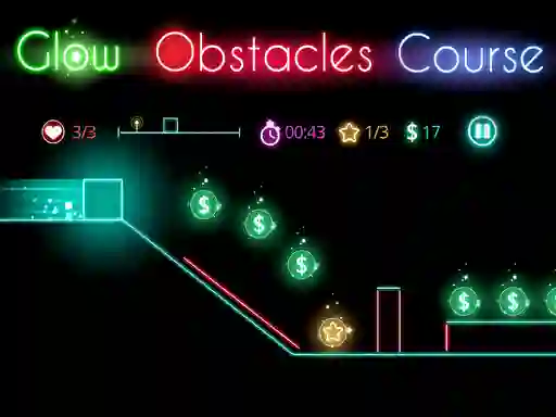 Žaidimas Glow obstacle course internete