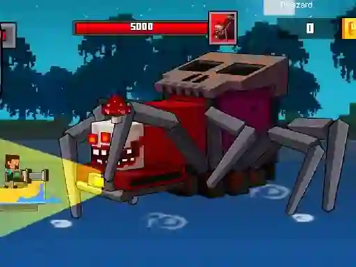 Žaidimas Pirate Block Craft Monster Shooter internete