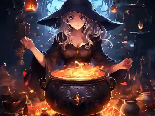 Žaidimas Anime girls Witchcraft internete