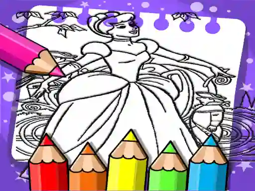 Žaidimas Cinderella Color Book internete
