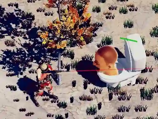 Žaidimas TopDown Skibidi Toilet Shooting internete